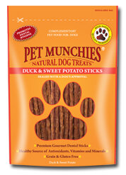 Pet Munchies Dog Treats - Duck & Sweet Potato 90g x 8