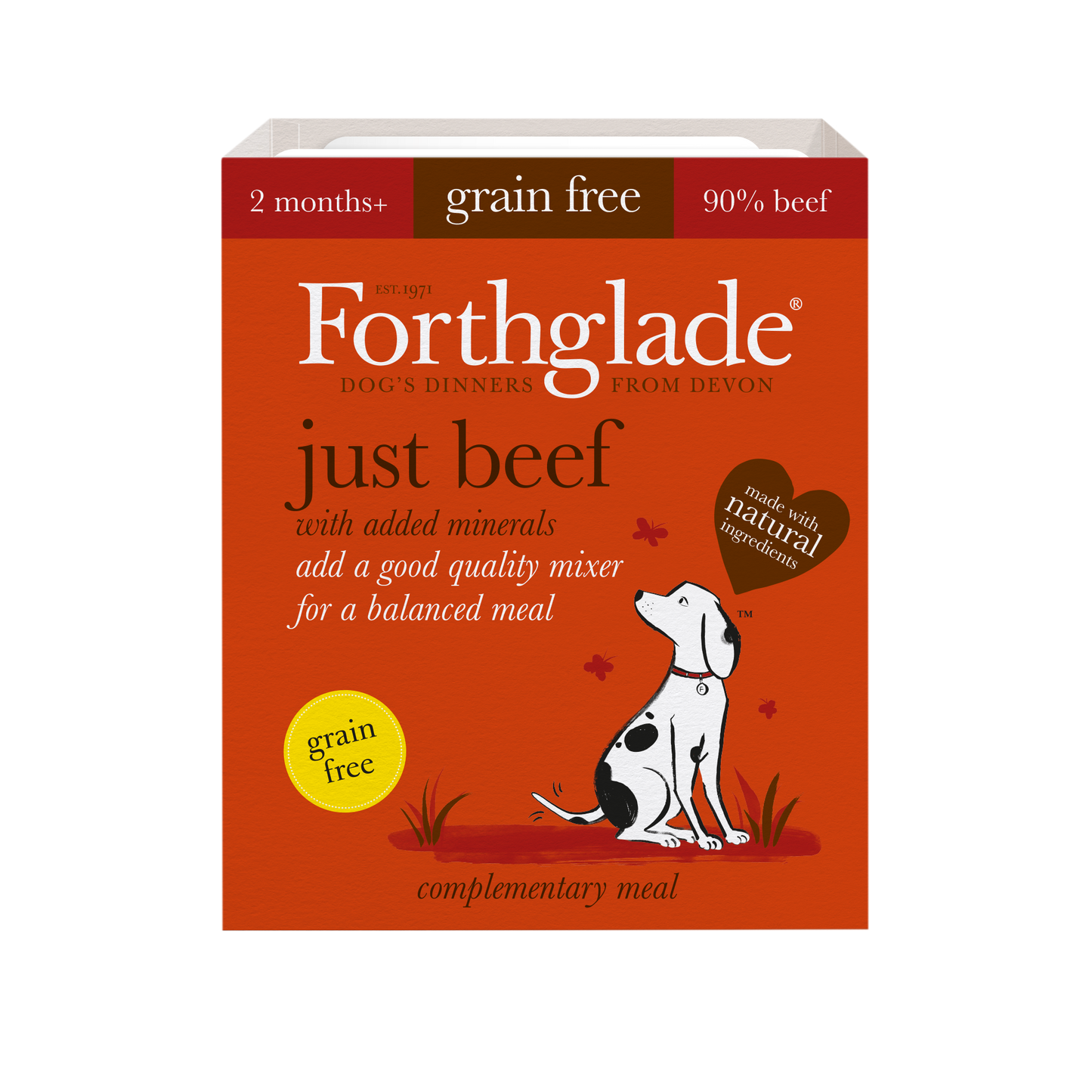 Forthglade Dog Tray Just Beef 395g x 18