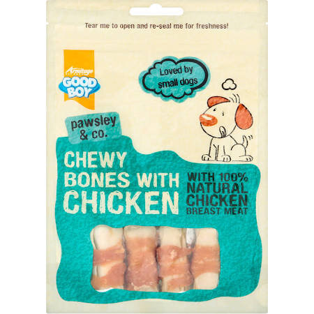 Good Boy Pawsley & Co. Dog Treats - Chewy Bones with Chicken 80g x 10