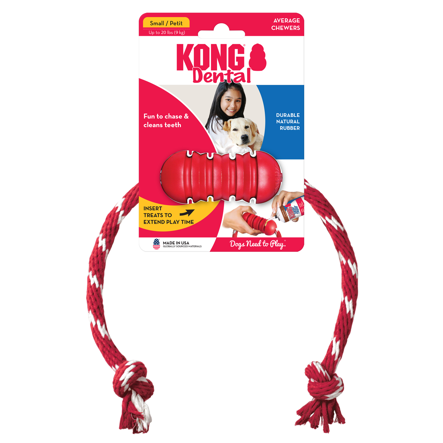 KONG Dental with Rope Small x 1
