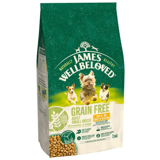 James Wellbeloved Adult Small Breed Dog Grain-Free - Turkey 1.5kg