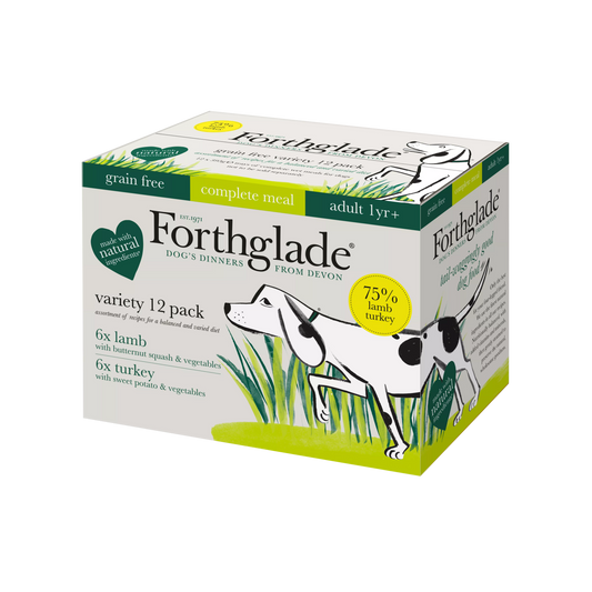 Forthglade Complete Grain Free Adult Variety Lamb/Turkey 395g 12pk x 1