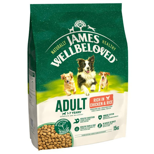 James Wellbeloved Adult Chicken & Rice 15kg
