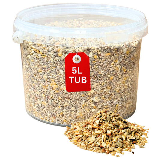 5L Tub No Mess Seeds Mix - Beewarm Wild Birds Food