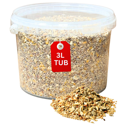 3L Tub No Mess Seeds Mix - Beewarm Wild Birds Food