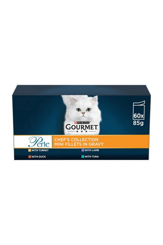 Gourmet Perle Pouch Senior 7+ Chef's Collection in Gravy 85g 60pk x 1
