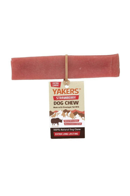 Yakers Dog Chew STRAWBERRY Extra-Large x 10