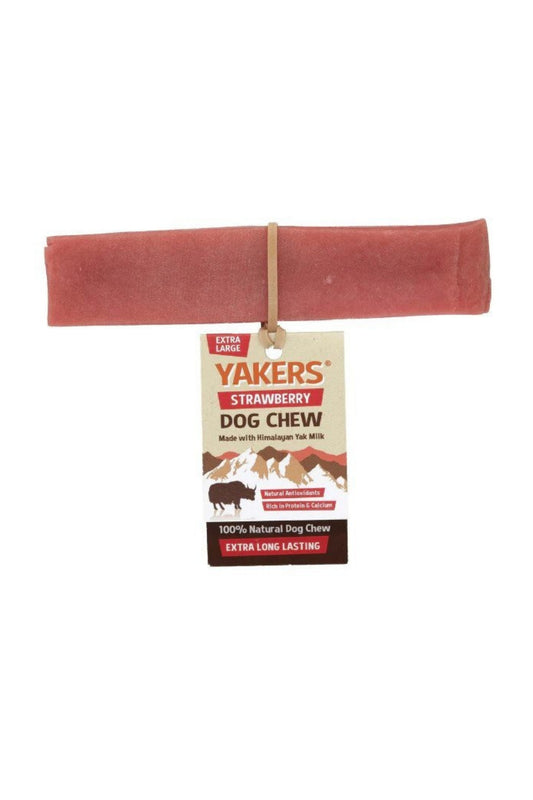 Yakers Dog Chew STRAWBERRY Extra-Large x 10