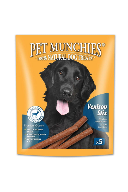Pet Munchies Dog Stix - Venison 50g x 5 x 10