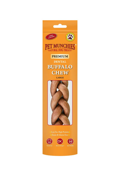 Pet Munchies Dog Buffalo Chews Large x 8