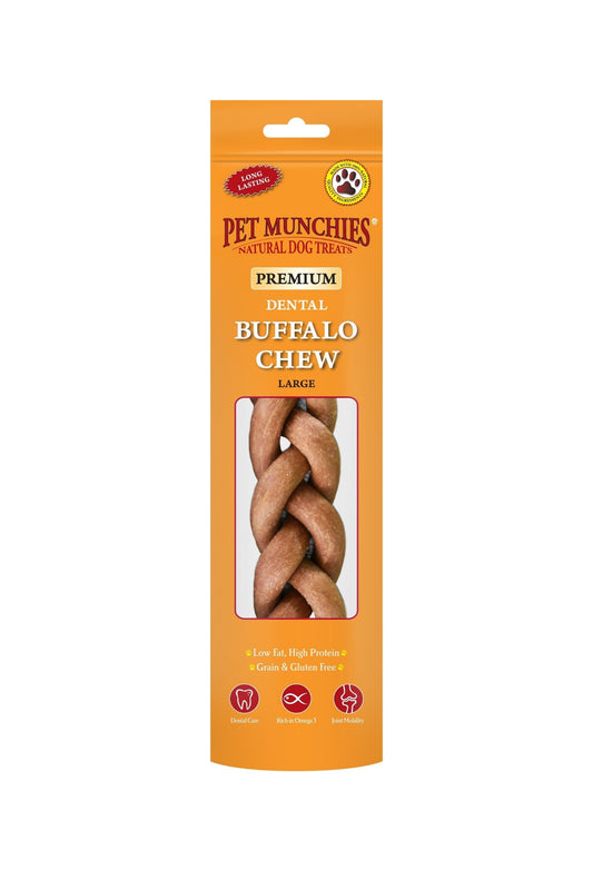 Pet Munchies Dog Buffalo Chews Large x 8