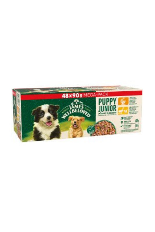James Wellbeloved Puppy Pouch Turkey, Lamb & Chicken 90g 48pk x 1