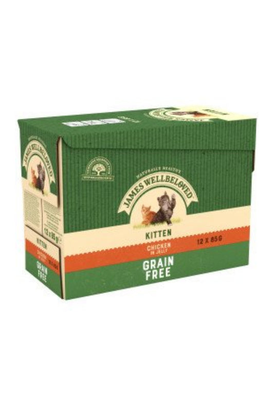 James Wellbeloved Kitten Pouch Grain Free - Chicken 85g x 12