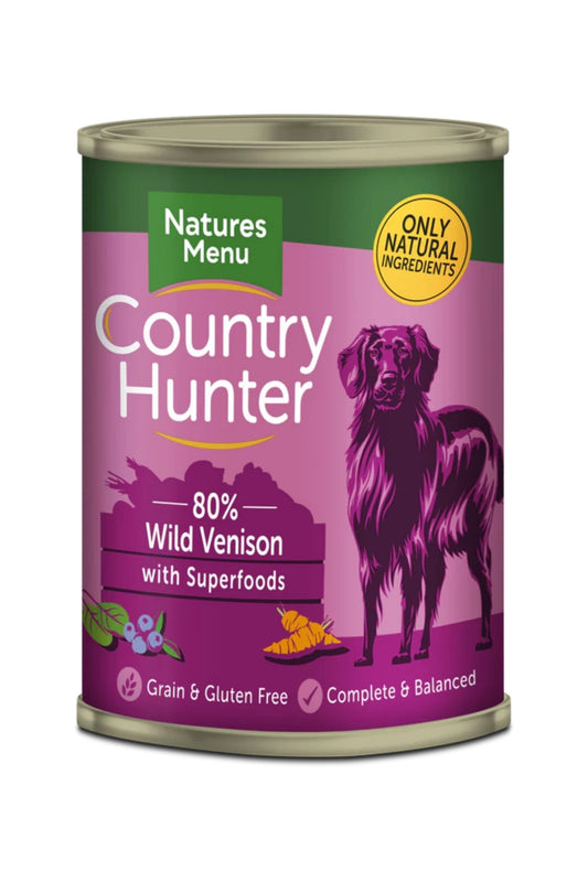 Country Hunter Cans  Wild Venison with Superfood cans For Adult Dogs
