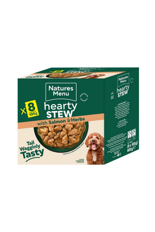 Natures Menu Dog Pouches  Hearty Stews Salmon For Adult Dogs