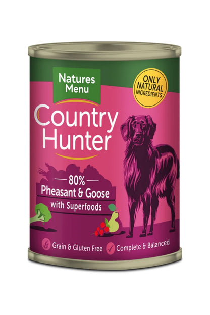 Country Hunter Cans  Pheasant and Goose with Superfoods For Adult Dogs