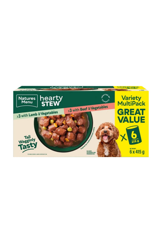 Natures Menu Cans  Hearty Stews Multipack x6 For Adult Dogs
