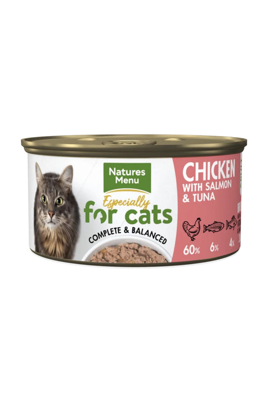 Especially for Cats Cans Chicken with Salmon & Tuna For Adult Cats