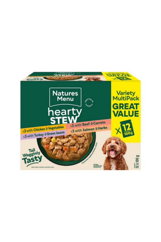 Natures Menu Dog Pouches  Hearty Stews Multipack x12 For Adult Dogs