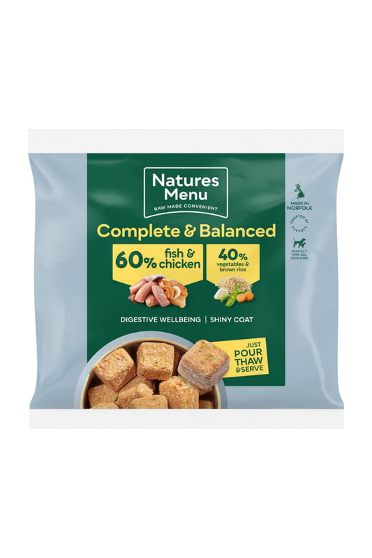 Natures Menu Complete & Balanced Raw  60/40 Lamb with Chicken, Salmon, Vegetables and Brown Rice For Adult Dogs