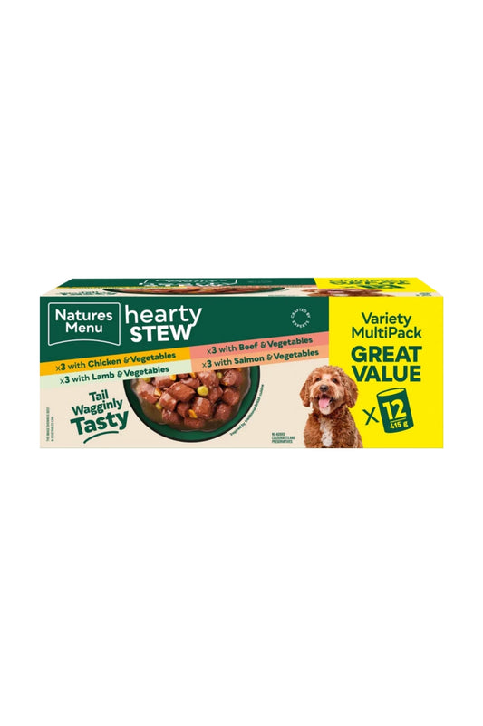 Natures Menu Cans  Hearty Stews Multipack x12 For Adult Dogs