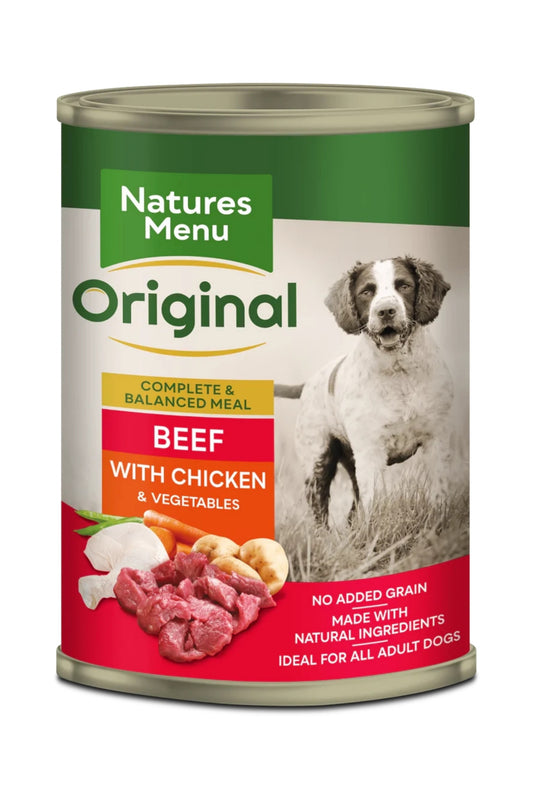 Natures Menu Cans  Beef with Chicken For Adult Dogs