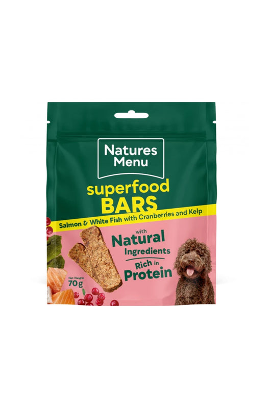 Country Hunter Superfood Bars  Salmon & White Fish with Cranberries & Kelp For Adult Dogs