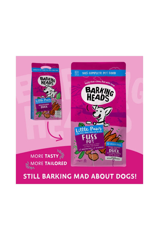 Barking Heads Adult Dog Little Paws Fuss Pot Duck 1.5kg