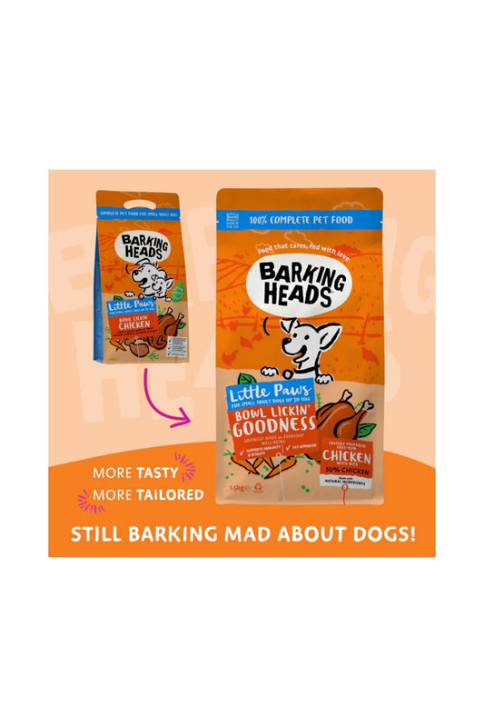 Barking Heads Adult Dog Little Paws Bowl Lickin' Chicken 1.5kg