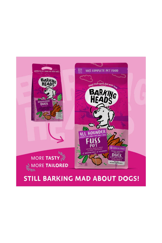 Barking Heads Adult Dog All Hounder Fuss Pot Duck 2kg