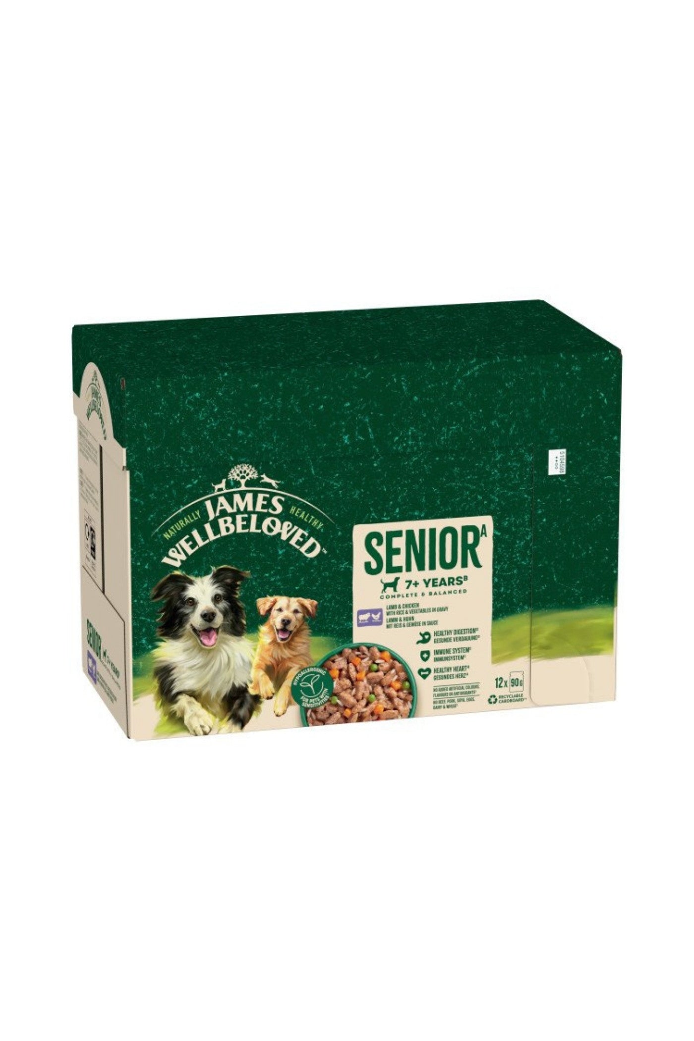 James Wellbeloved Senior Dog Pouch Lamb & Chicken 90g 12pk x 1