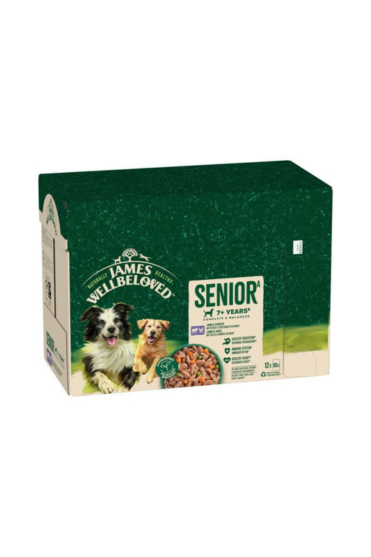 James Wellbeloved Senior Dog Pouch Lamb & Chicken 90g 12pk x 1