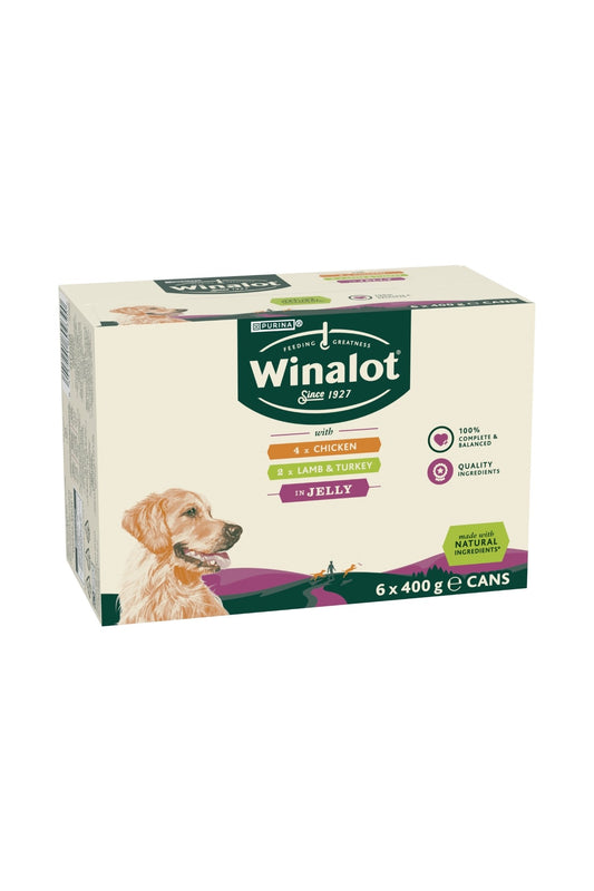 Winalot Classics Adult Dog Can Meat (Chicken/Lamb & Turkey) 400g 6pk x 4
