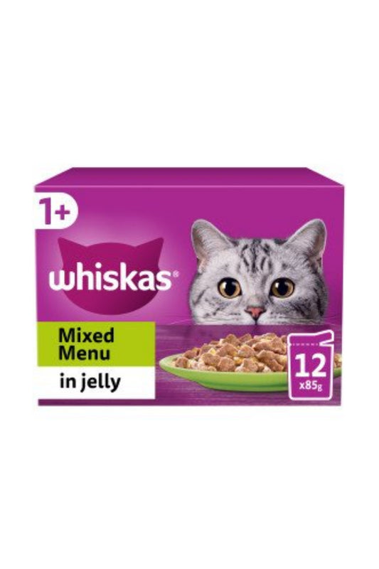 Whiskas Pouch 1+ Mixed Menu Jelly 85g 12pk x 4