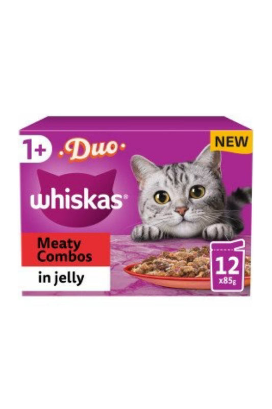 Whiskas Pouch 1+ Duo Meaty Combos Jelly 85g 12pk x 4