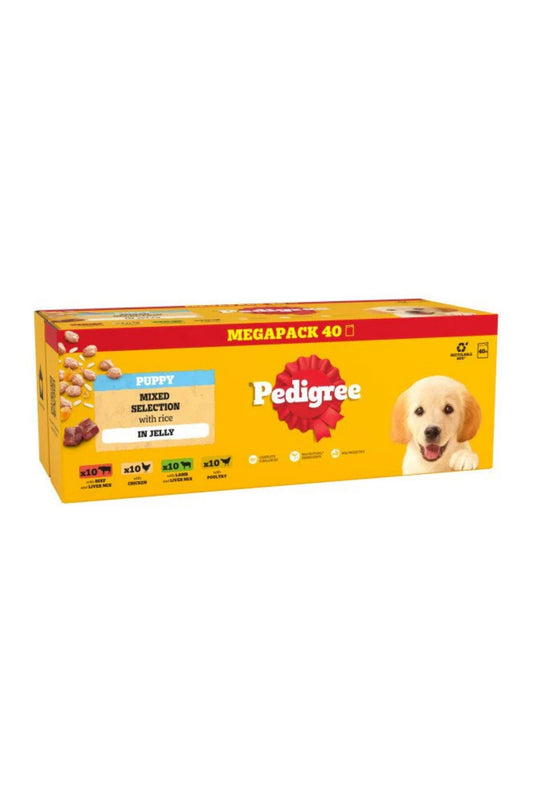 Pedigree Pouch Puppy Mixed Selection in Jelly 100g x 40
