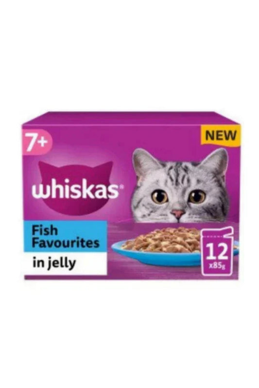 Whiskas 1+ Adult Cat Can Fish Selection in Jelly 400g 6pk x 4