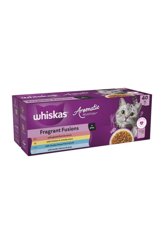 Whiskas Pouch 1+ Aromatic Fusion in Gravy 40pk x 1