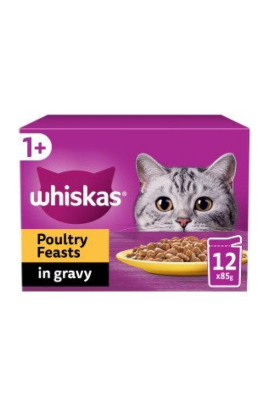 Whiskas Pouch 1+ Meaty Meals Gravy 85g 12pk x 4
