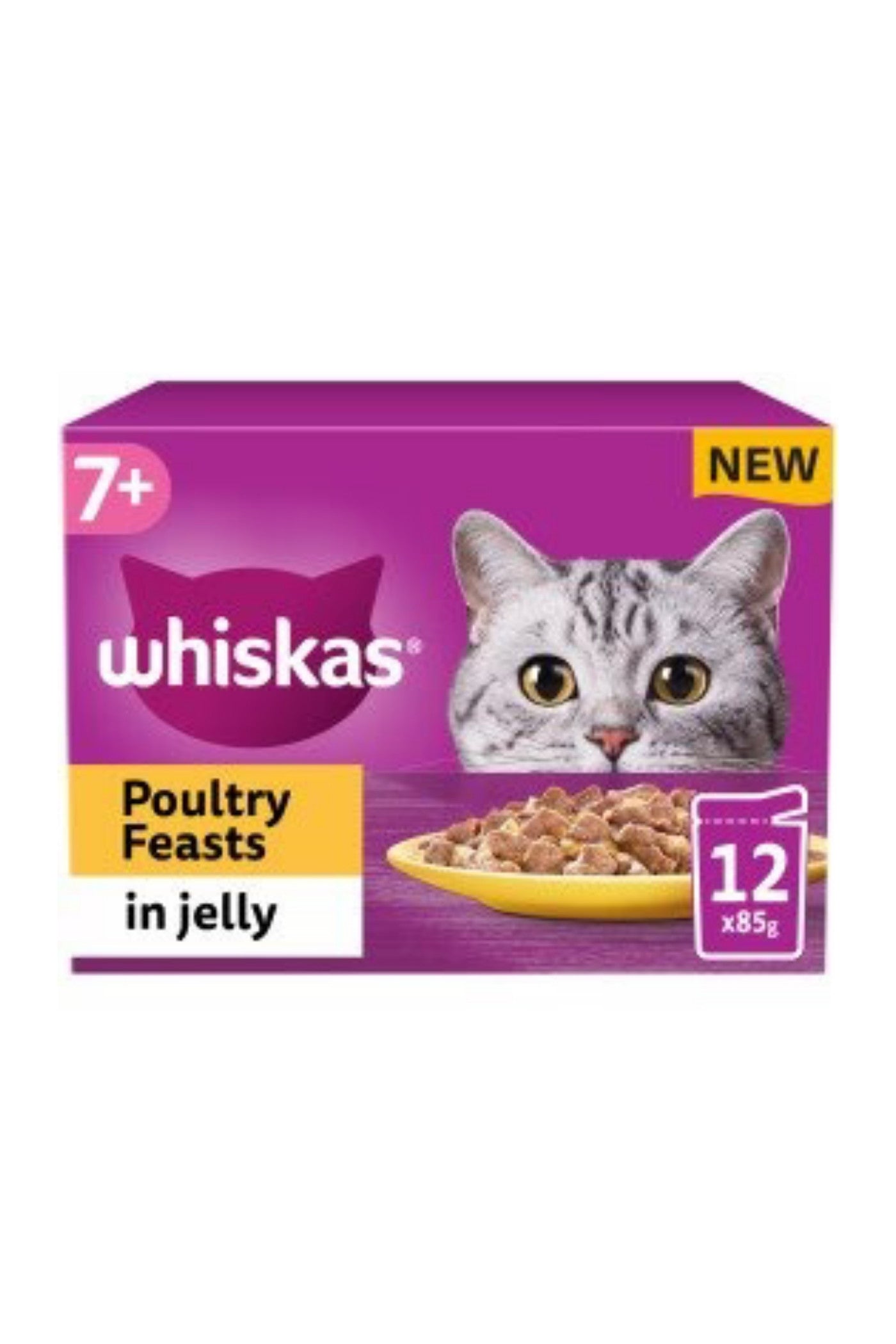 Whiskas Pouch 1+ Poultry Feasts Jelly 85g 12pk x 4