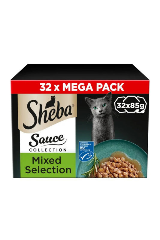 Sheba Cat Foil Tray Sauce Collection Mixed Collection 32pk x 1