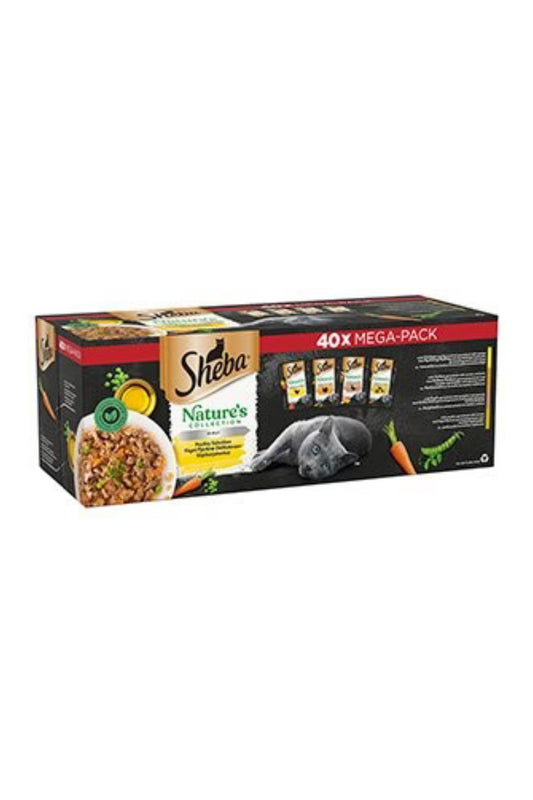 Sheba Cat Pouch Natures Collection Poultry Jelly 85g MEGA 40pk x 1