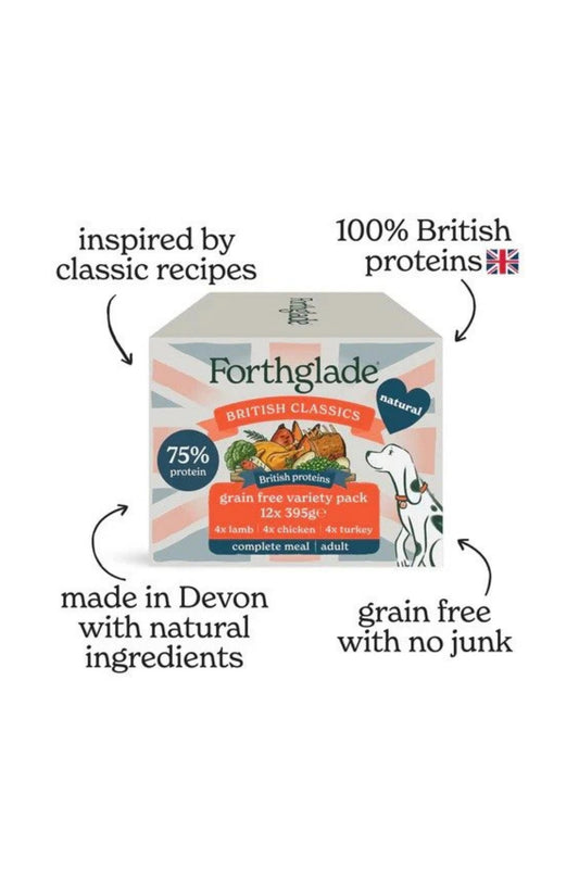Forthglade British Classics Multipack Lamb/Chicken/Turkey 395g 12pk x 1