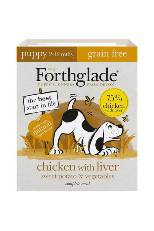 Forthglade Complete Puppy Grain Free Chicken, Liver & Veg 395g x 18