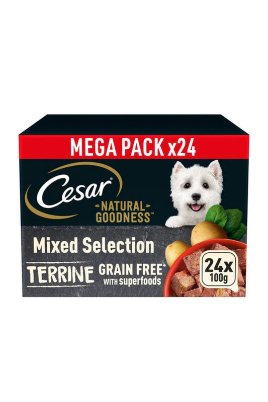 Cesar Foil Natural Goodness Mixed Selection Terrine MEGAPACK 100g 24pk x 1