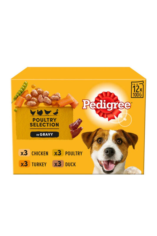 Pedigree Dog Pouch Adult Mixed Selection in Gravy 100g 12pk x 4
