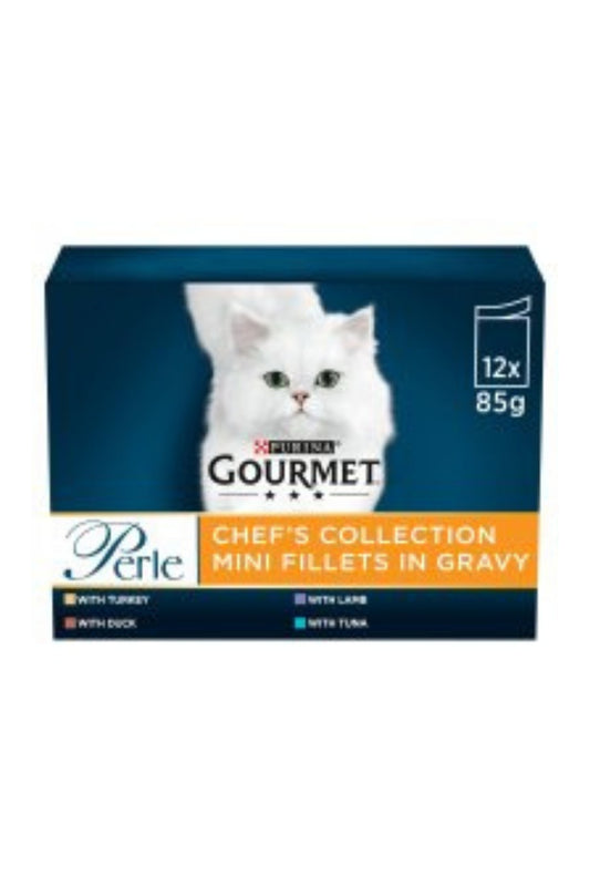 Gourmet Perle Pouch Chef's Collection in Gravy 85g 12pk x 4