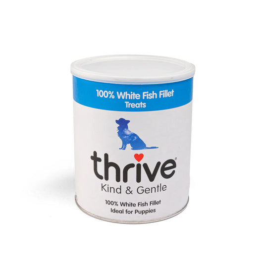 Kind & Gentle 100% White Fish Fillet Dog Treats 110g Tube