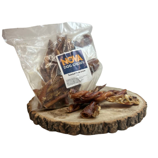 Bull Twisted Pizzle 24cm 1kg (approx. 14 pcs)