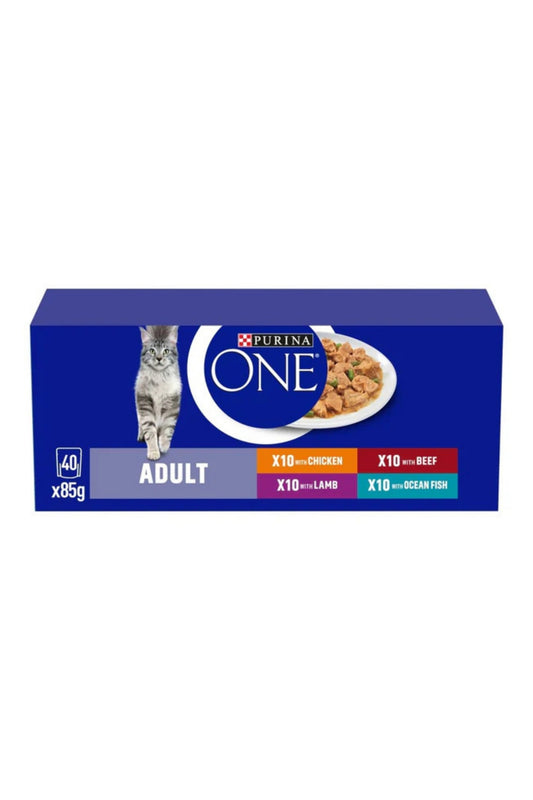 Purina One Cat Pouch Mixed Selection in Gravy 85g x 40